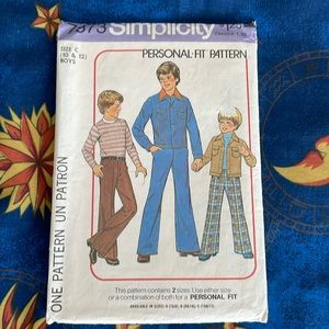 Vintage 1977 boys sewing pattern